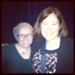 A blurry shot of me and @catehstn! NOW, MOVIE.