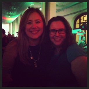 Me and the lovely @catehstn at the Goog party!