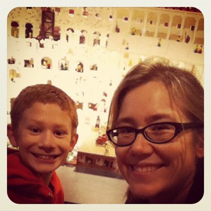 My brother Joey and I at the Lego Colosseum.