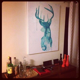 Most of my family back in Indiana have deer heads on their walls. This is my artsy Inner West Sydney version of that.