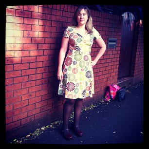 New dress, properly styled. Just need to learn to apply makeup and I'll look like a proper grown-up!