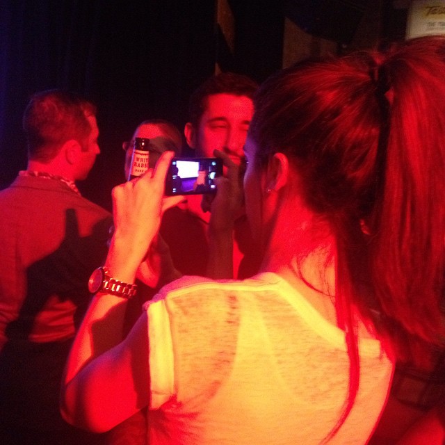 Bel the Breaker (aka @belindapullicino) risks her iPhone 6 at #igniteSydney.