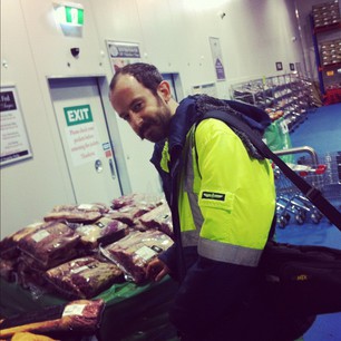 Time to fill up our big new freezer! Rode to Alexandria and bought a lot of MEAT.