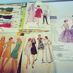 Sewists: my stepmom Cindy is hooking me up, yo! Vintage pattern awesomeness.