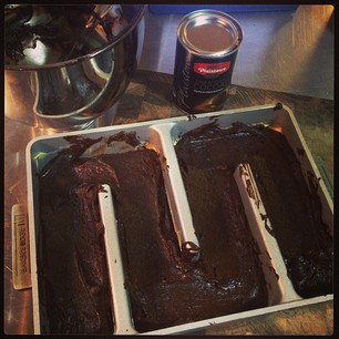 Alton Brown's Cocoa Brownies happening in my kitchen now. #lickedthebowl