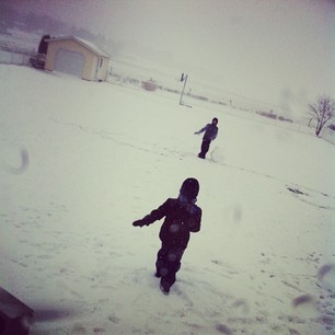 Winter storm Draco was a dud, but Euclid is pounding us. The kids love it though.