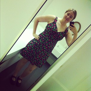 Frocktober #17. Colette Parfait dress that I made. #cherry