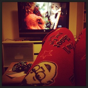 Wearing my Ralphie pajamas while watching Ralphie! Christmas is truly here.