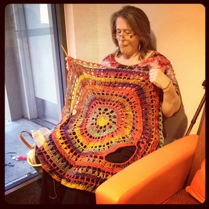 "I like circles!" - Kerry from CR & K Daisy Designs. #knitcamp