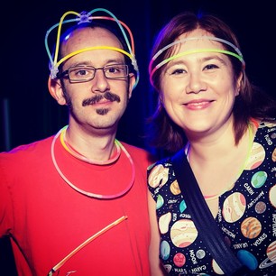 Official photo from Friday's party. We look pretty good, considering. :)