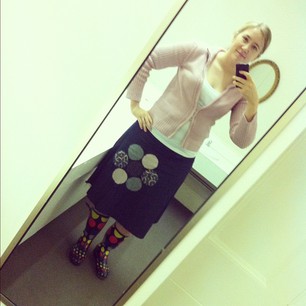 Frocktober #8. It's the gumboots that really pull the outfit together.