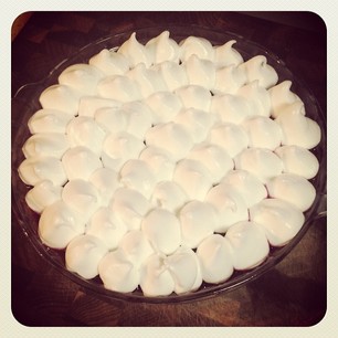 Mary Berry's Queen of Puddings prior to the oven!