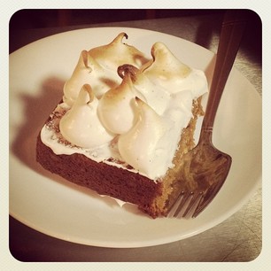 Sweet Potato Cake with Marshmallow Frosting. Throw in some nog and you've basically got @howdyamy's Best Christmas Ever.