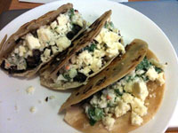 Crispy Black Bean Tacos with Feta and Cabbage Slaw