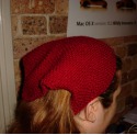 Rear view of 60's Knitted Head Scarf