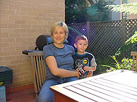 Me and Joey in the garden Me and Joey in the garden
