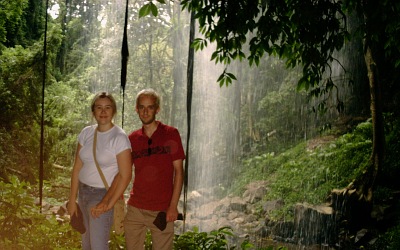 Behind Crystal Showers Waterfall