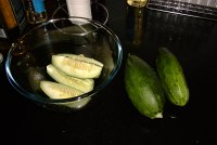 Home grown cucumbers