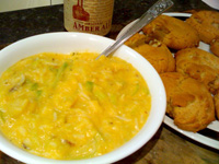 Pumpkin Soup and Honey Nut Cookies