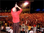 Micheal onstage in Rio