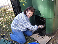 Digging compost