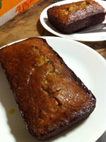 Banana Cake with Orange Maple Sauce