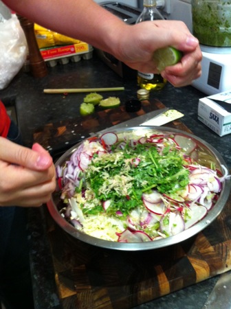 Dressing the slaw