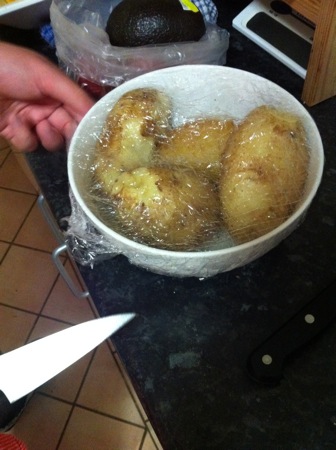 Cooked potatoes