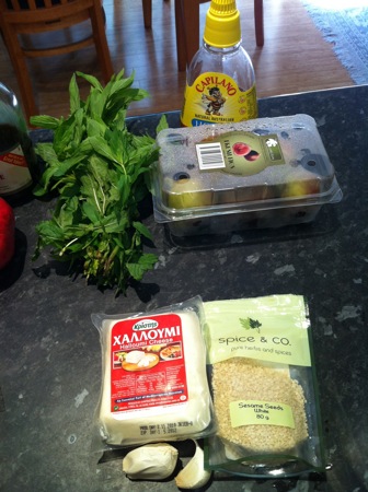 Figs and Halloumi ingredients
