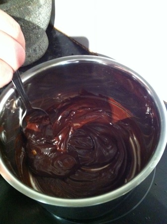 Melted chocolate