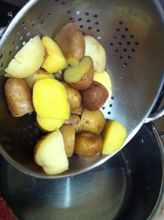 Cooked potatoes