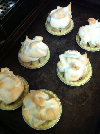 Browned meringues