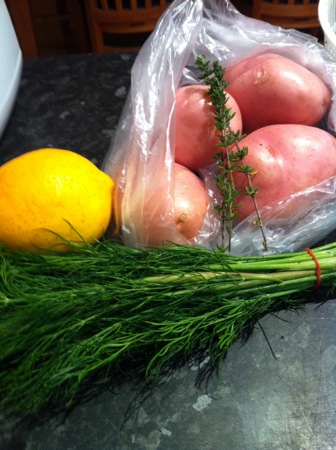 Potato Salad ingredients