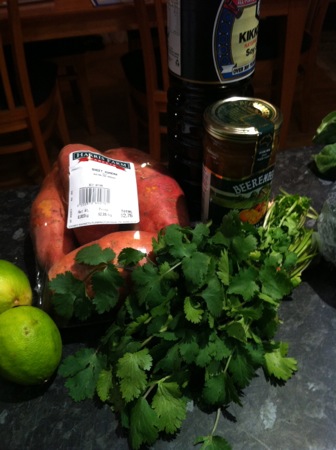 Sweet potato mash ingredients