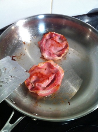 Flipping the pancetta