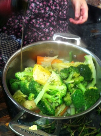 Cooked veg