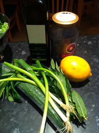 Cucumber salad ingredients