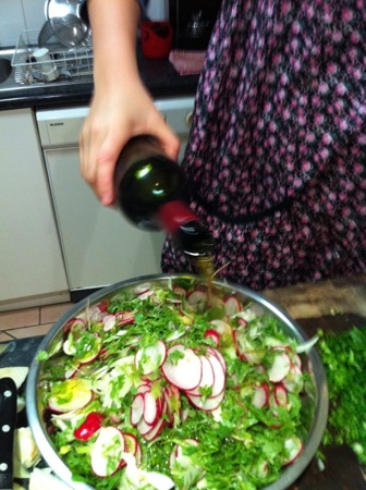 Adding EVOO