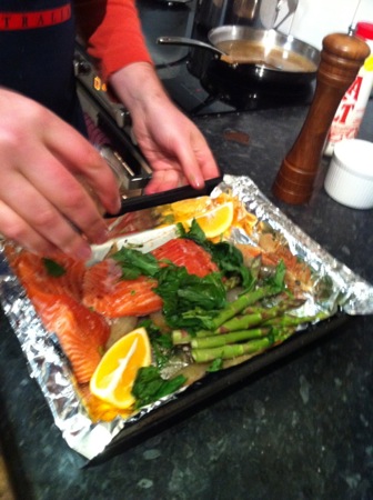 More ingredients into the tray