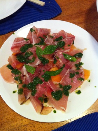 Prosciutto and melon salad