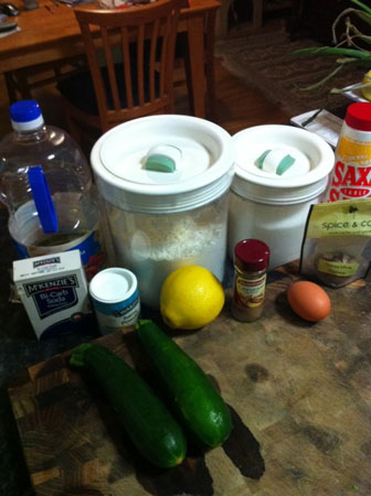 Zucchini Bread ingredients