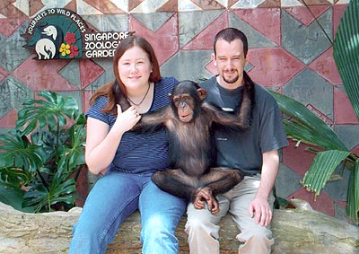 Me and Snookums and a chimp