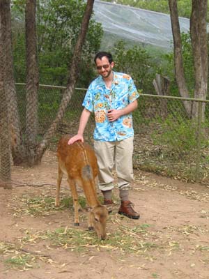 Snookums and a deer