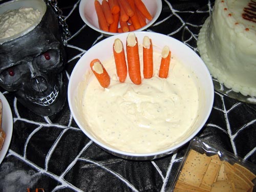 Carrot Fingers and Ranch Dressing