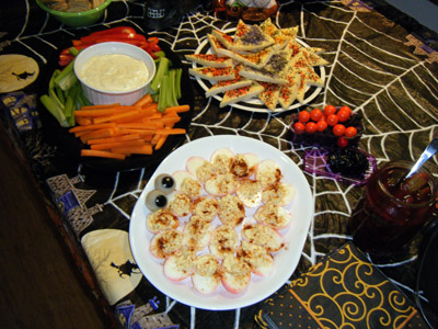 Devilled Eggs, Ranch Dip, and Fairy Bread