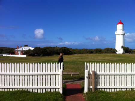 Cottage and lighthouse