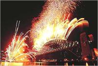 Official shot of the Sydney fireworks