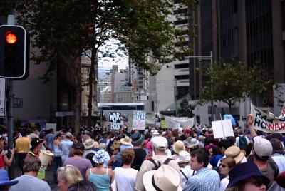 People marching