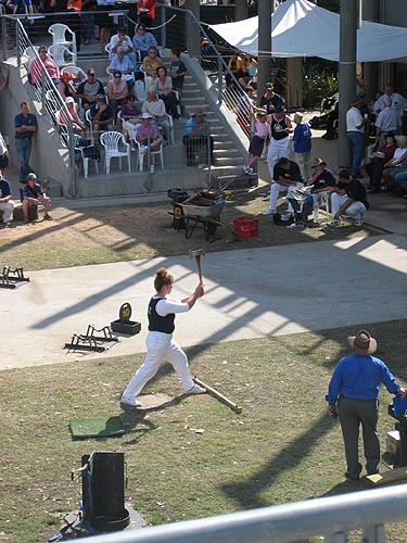 Chick axe thrower!