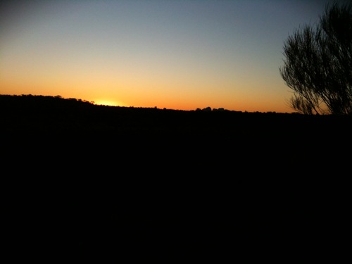 Sunset over the Olgas